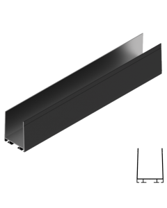 U-profile RAL 9005 H = 57 mm L = 7.400 mm