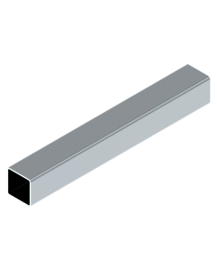 Aluminium tube brute 40 x 40 x 3mm L = 6000 mm RAL XXXX