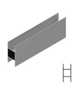 Connection profile straight for panels 40mm ALU BRUTE L=4000