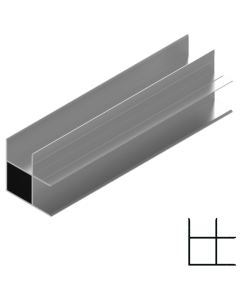 Connection profile corner for panels 40mm ALU BRUTE L=4000