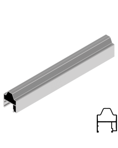 AR6 Top-Profil roh Alu L = 9.500 mm