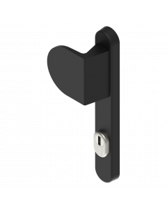 Fixed handle on back plate L-R outslock security RC3 RAL 9005M