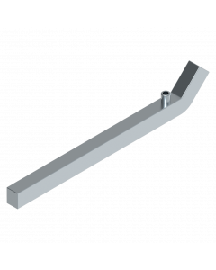 Square key bent  long solid shaft 95 mm