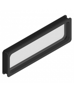 Window Industrial 40 mm rectangular 610x203 mm black screw