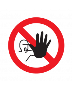 Prohibited for unauthorized people sticker 