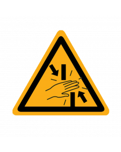 Warning risk of crushing sticker 