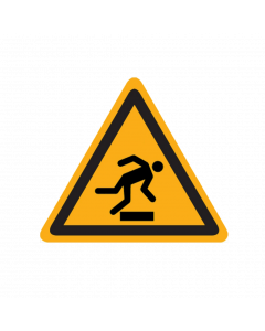 Tripping hazard warning sticker