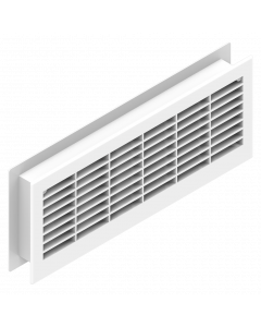 Closable ventilation grill 344 x 138 mm white