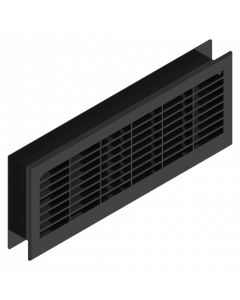 Closable ventilation grill 344 x 138 mm black