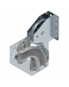 Cable pulley assembly LS250/40 mm incl. curve Left