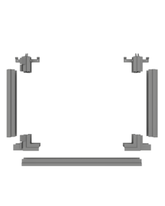 PDSC profile kit Bottom DIN L 610 mm RAL 9006
