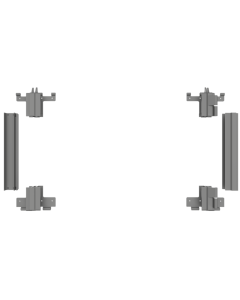 PDSC profile kit Intermediate DIN R 610 mm RAL 9006