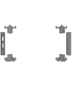 PDSC profile kit Intermediate for lock right 500 mm RAL 9006