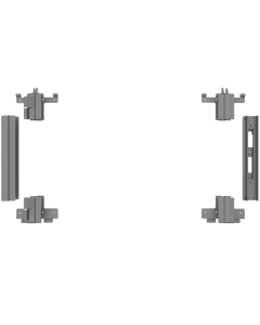PDSC profile kit Intermediate for lock left 500 mm RAL 9006