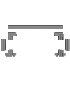PDSC profile kit Top DIN R 610 mm RAL 9006
