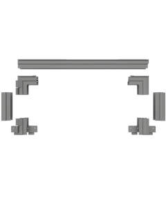 PDSC profile kit Top DIN L 500 mm RAL 9006