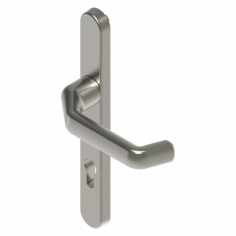 Lever on back plate L-R outside Stainless steel look